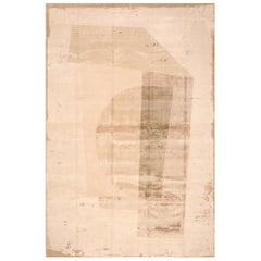 India India Over Size Rug - Silk Brown Taupe Design - 99641