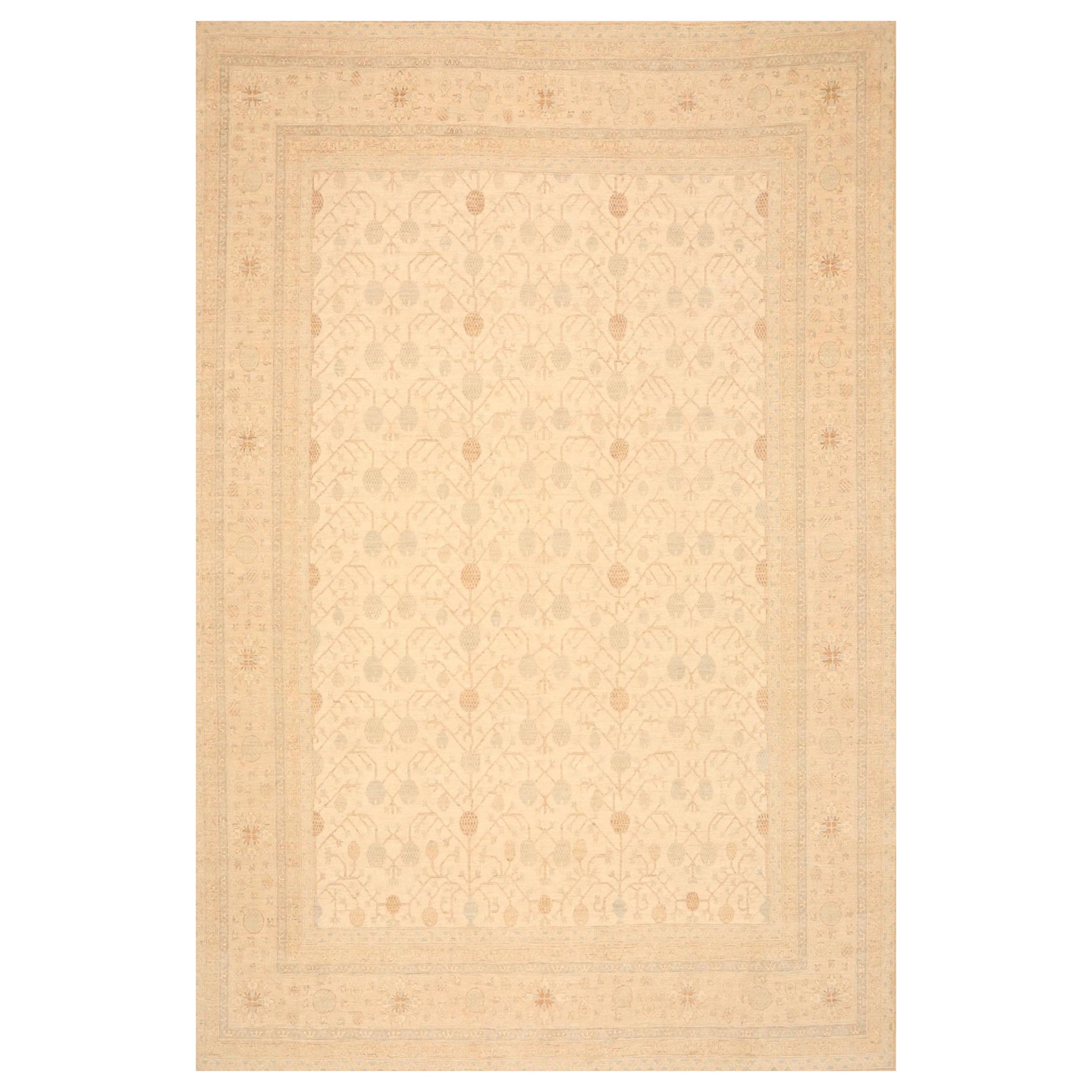 Tappeto Afghanistan Khotan - Lana Marrone Grigio Avorio - 99666