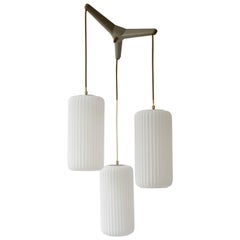 1950s Opaline Glass Pendant Light