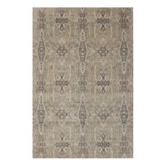 India India Area Rugs - Wool Brown Ivory Taupe Design - 93283