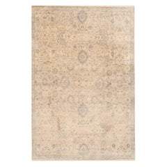 Tapis d'Oushak en laine bleu vert ivoire - 94172