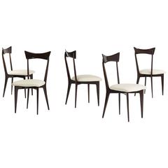 Dining Chairs, Set of Five by Ico & Luisa Parisi for Ariberto Colombo