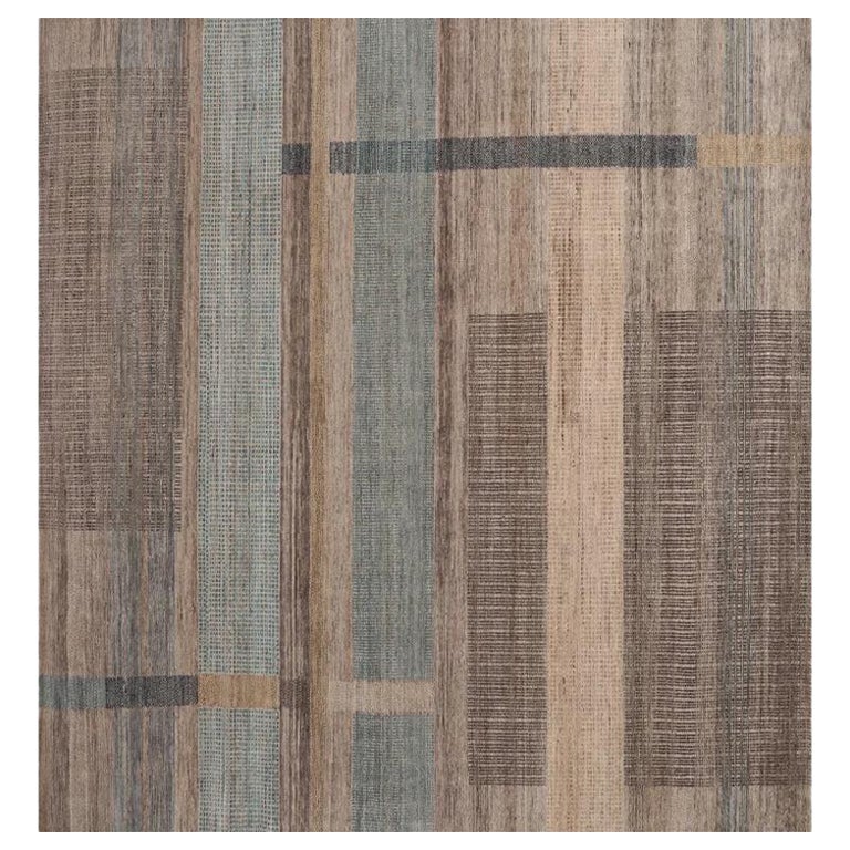 Tapis de zone Inde - Laine Bleu Brown Design/One - 98060