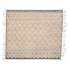 Afghanistan Moroccan Area Rugs - Wool Ivory Design - 96424