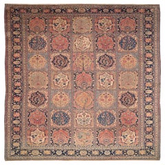 Tapis persan Tabriz Over Size - Laine bleu ivoire bleu marine bleu rouge - 71079