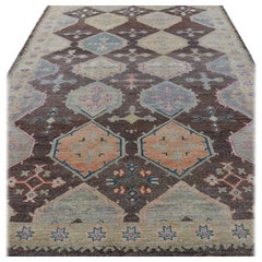 Turkey Turkish Area Rugs - Wool Blue Brown Orange Yellow - 91037