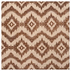 Afghanistan Ikat Moroccan Area Rugs - Wool Brown Ivory Design - 98445