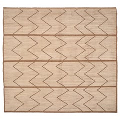 Afghanistan Marokkanische Teppiche - Wolle Braun Elfenbein Design - 98443