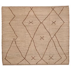 Tappeti Afghanistan Moroccan Area Rugs - Lana Marrone Avorio Design - 98442