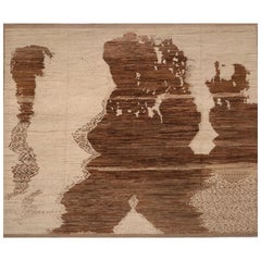 Tappeto Afghanistan Moroccan Over Size - Lana Marrone Avorio Design - 98427