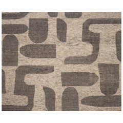 India India Over Size Rug - Wool Brown Ivory Design - 96626