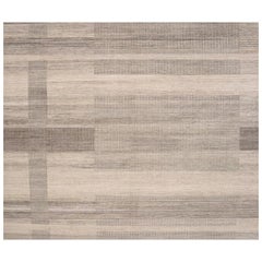 India Over Size Rug - Wool Brown Ivory Design - 98066