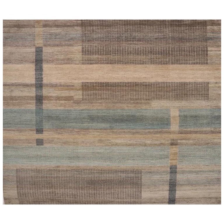 Tapis surdimensionné India - Laine Bleu Brown Design/One - 98065