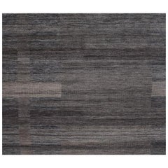 India Area Rugs - Wool Black Brown Gray Ivory Design - 98063