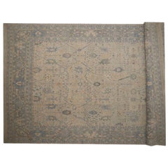 Afghanistan Oushak Over Size Teppich - Wolle Blau Grün Elfenbein - 96230