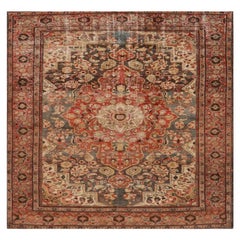 Persian Hamadan Small Rug - Wool Brown Ivory Red Design - 98019