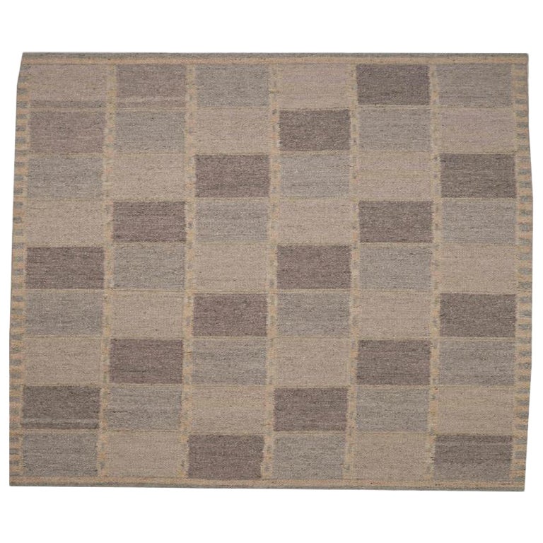 India Swedish Collection Teppiche - Wolle Brown Elfenbein Taupe - 96240