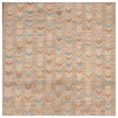 Afghanistan Moroccan Area Rugs - Wool Blue Ivory Orange Taupe - 96500