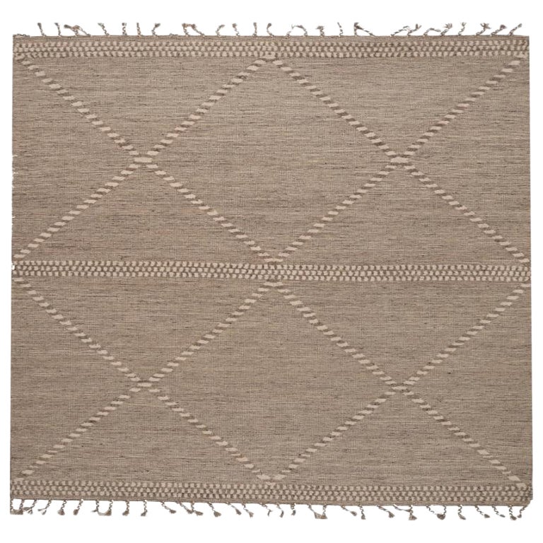 India Teppiche - Wolle Elfenbein Taupe Design - 96619