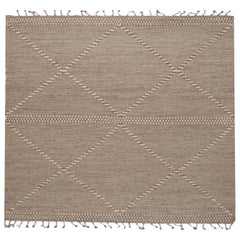 India India Area Rugs - Wool Ivory Taupe Design - 96619