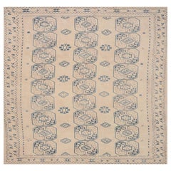 Alfombras Persas Turkeman - Lana Marfil Azul Marino - 99457