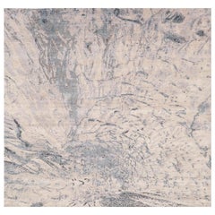 India India Area Rugs - Wool Blue Ivory Taupe Design - 93291