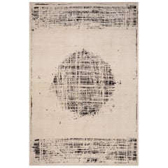 Turkey Moroccan Area Rugs - Wool Black Ivory Design - 99616