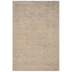 India Moroccan Area Rugs - Wool Brown Ivory Design - 99617