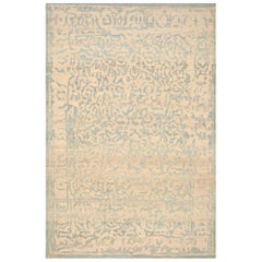 Tapis turcs Sultanabad - Motif en laine bleu vert ivoire - 99618