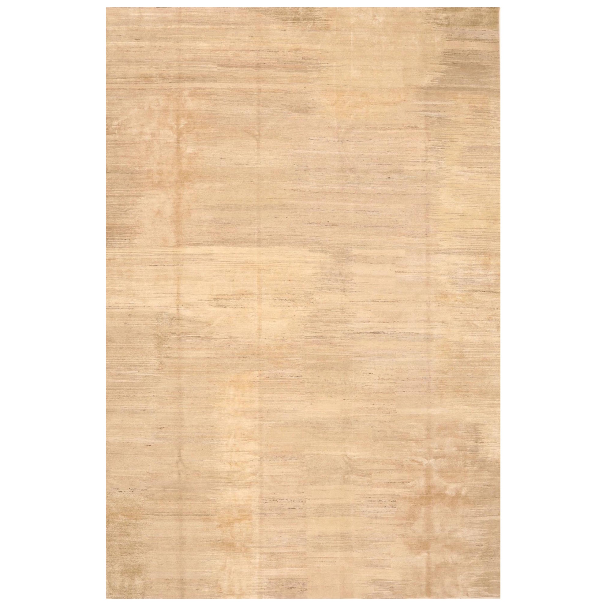 Übergroßer Teppich Indien - Wolle Taupe Design - 99634