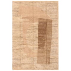India India Area Rugs - Wool Brown Ivory Taupe Design - 99639