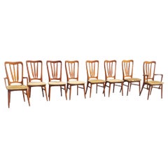 Juego danés de 8 sillas de comedor de los años 60, por Niels Koefoed