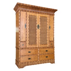 Coastal Regency-Schrank aus Kunstbambus und Schilfrohr von Miller Yee Fong für Ficks Reed