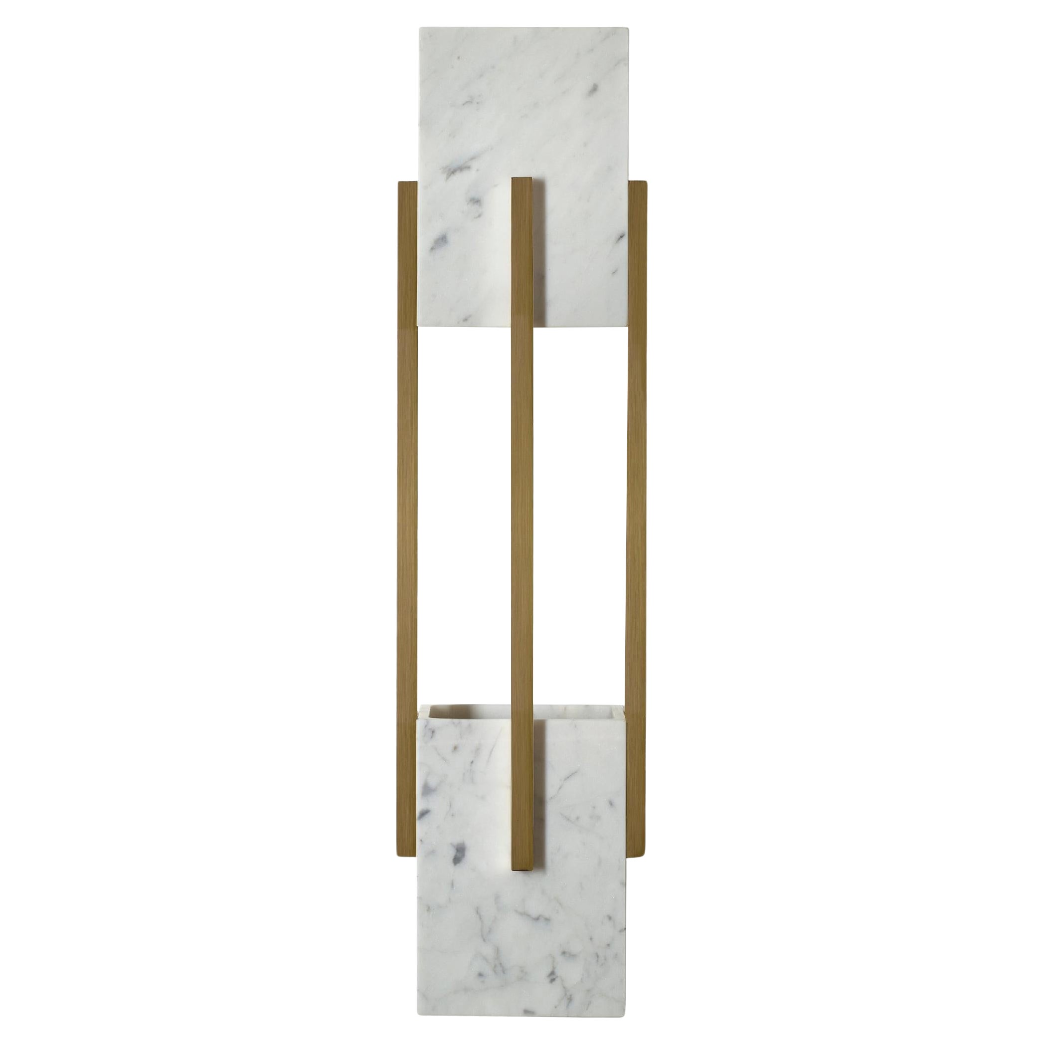 Looshaus-Wandleuchte, Carrara, Bronze, Messing, InsidherLand von Joana Santos Barbosa