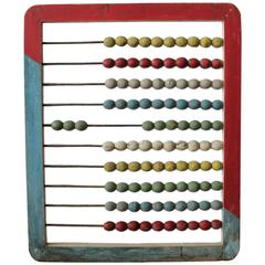 Large 1930s Carnival Hand-Painted Abacus