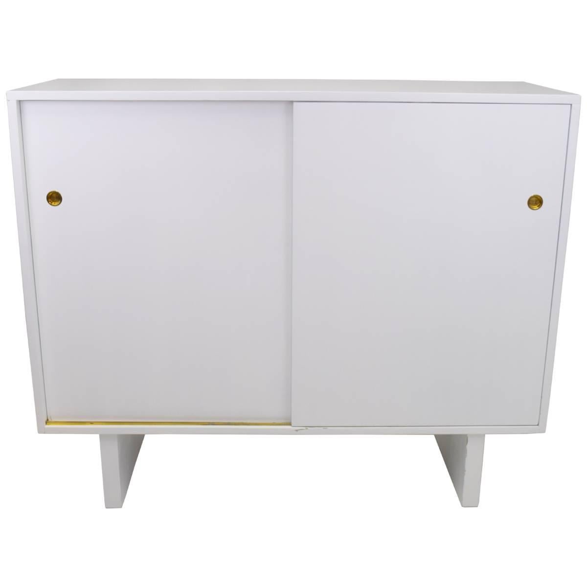 White Lacquered Wardrobe Cabinet by James Wylie for Widdicomb   For Sale
