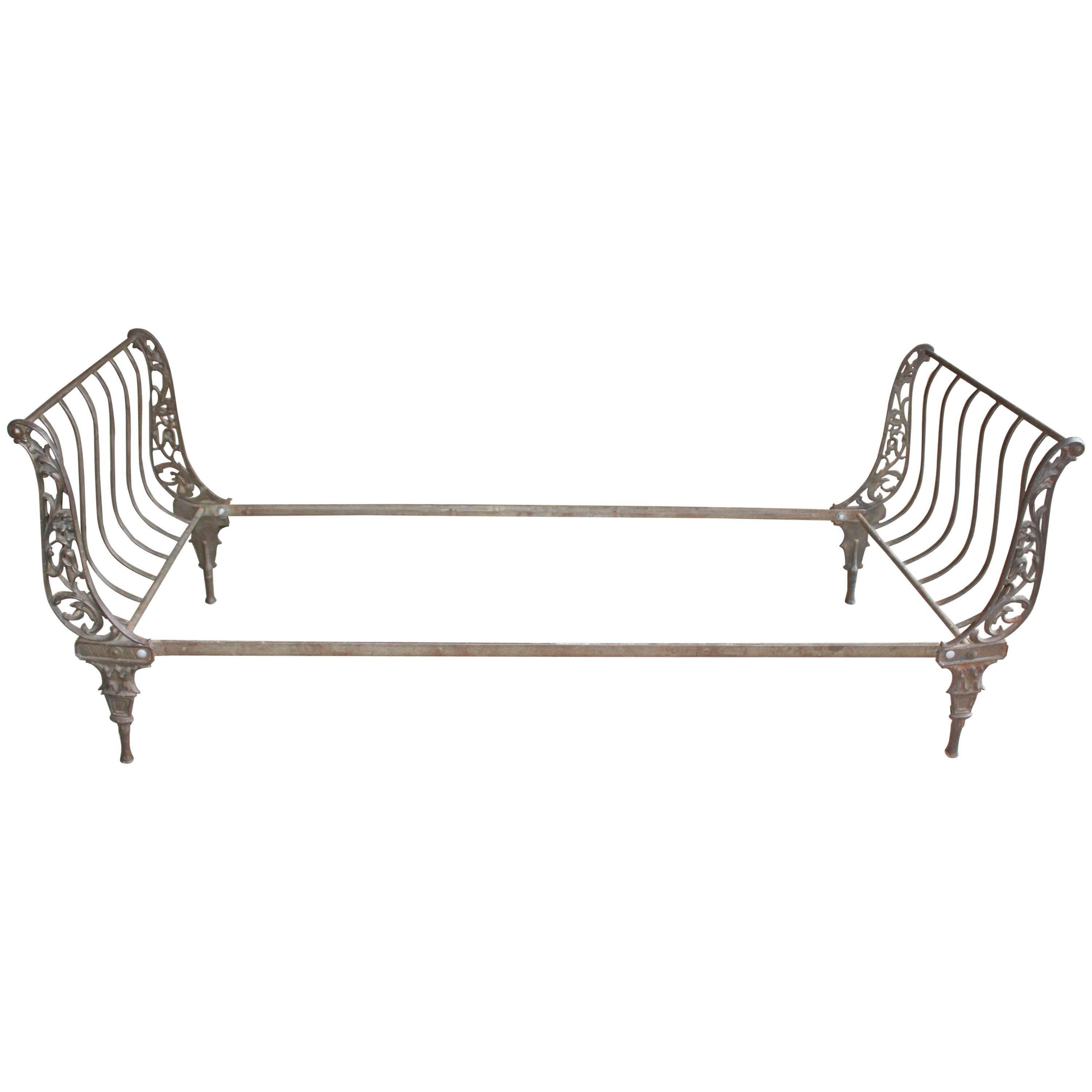 19th Century Cast Iron Daybed