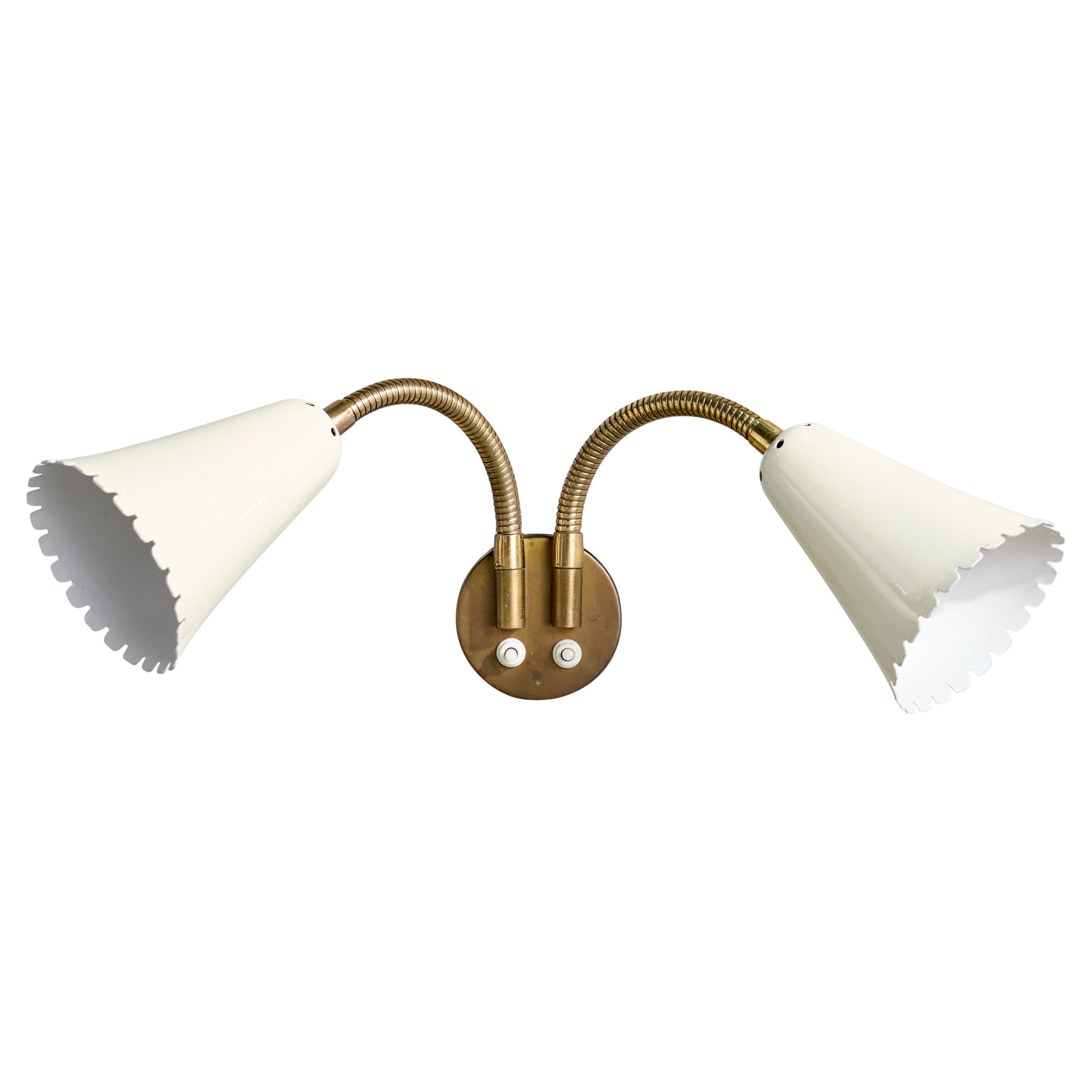Böhlmarks, Wall Light, Brass, Metal, Sweden, 1940s