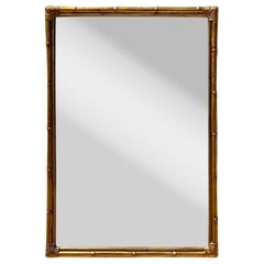 Vintage Regency Gilt Bamboo Mirror