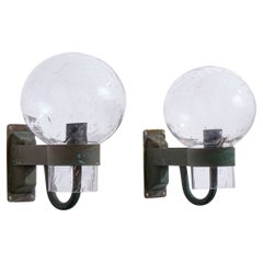 Gnosjö Konstsmide, Wall Lights, Copper, Glass, Sweden, 1970s