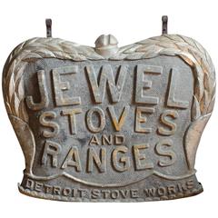 Rare Large 1880s Double Sided Tin Advertising Sign Jewel 2