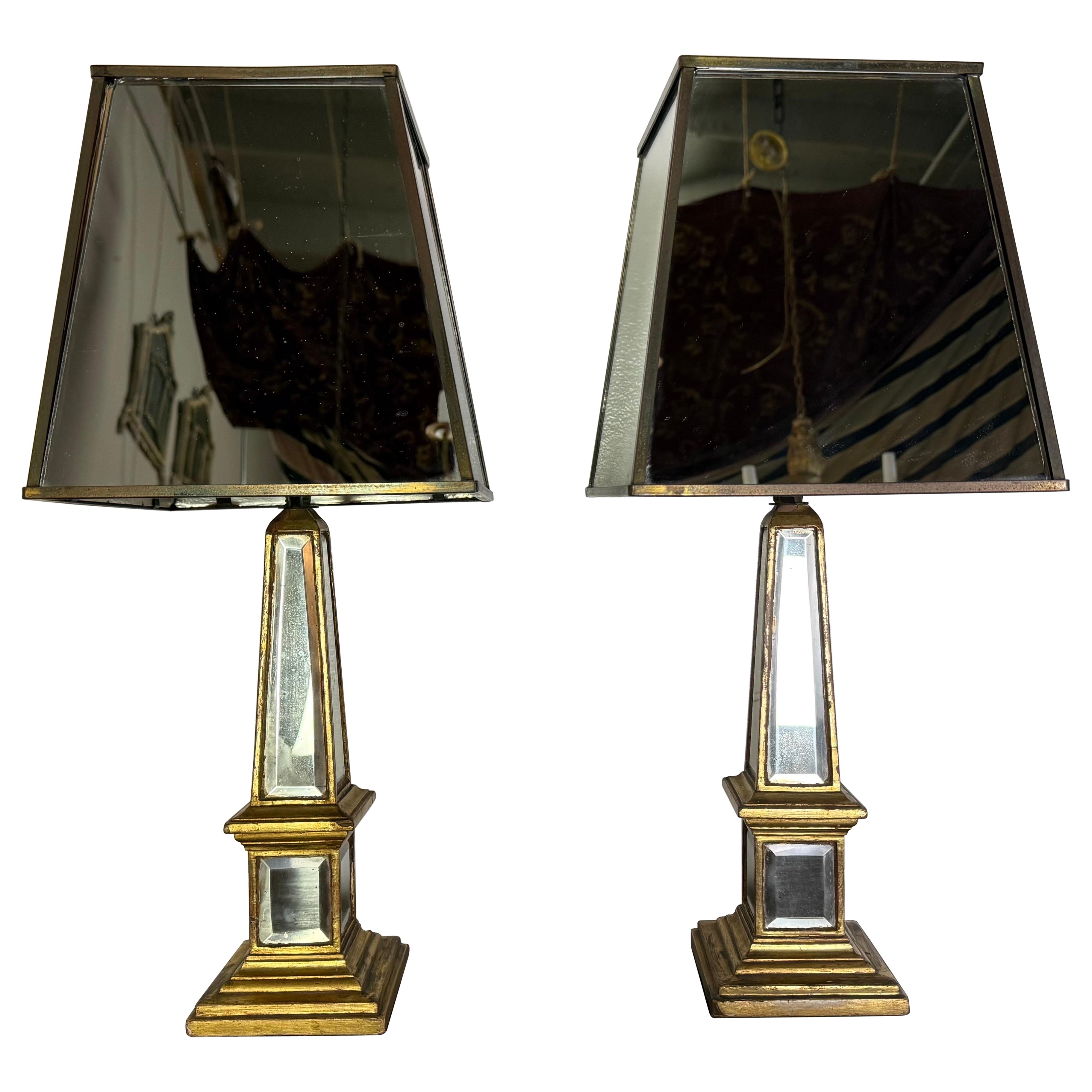 Pair of Hollywood Regency Style Lamps C. 1960