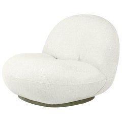 GUBI Pacha Outdoor Lounge Chair Libera 02 Moss Gray Swivel Base by Pierre Paulin