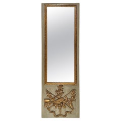 18th Century French Louis XVI Painted Trumeau Mirror