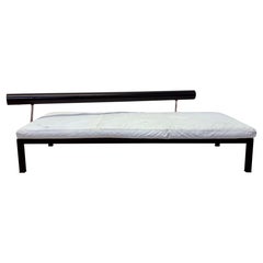 Sofá-cama Antonio Citterio Sity de cuero y acero para B&B Italia, años 80