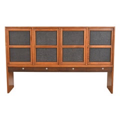 Edward Wormley for Dunbar Walnut and Rosewood Cabinet With Chinese Blocks