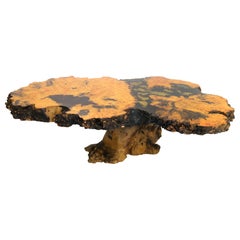 California Buckeye Burlwood Cocktail Table di Mountain Craft, anni '70