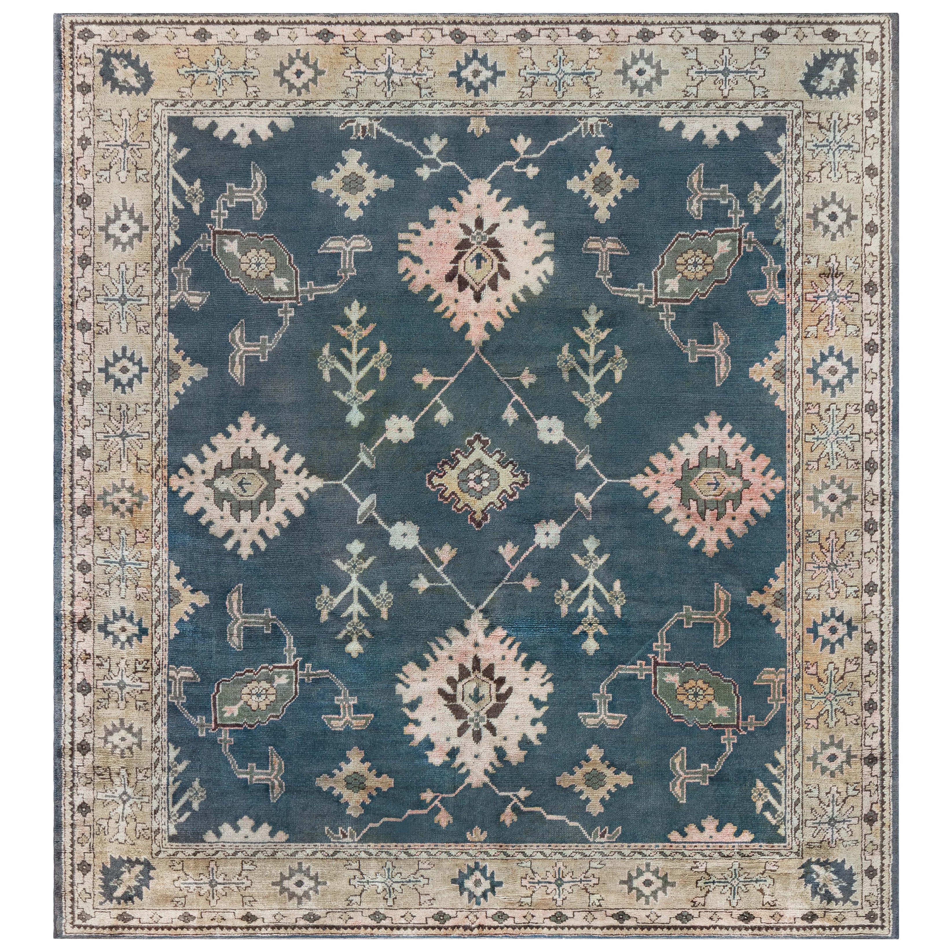 Doris Leslie Blau Antique Turkish Oushak Rug For Sale