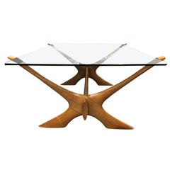 1960s Teak and Smoked Glass Cocktail Table by Illum Wikkelson