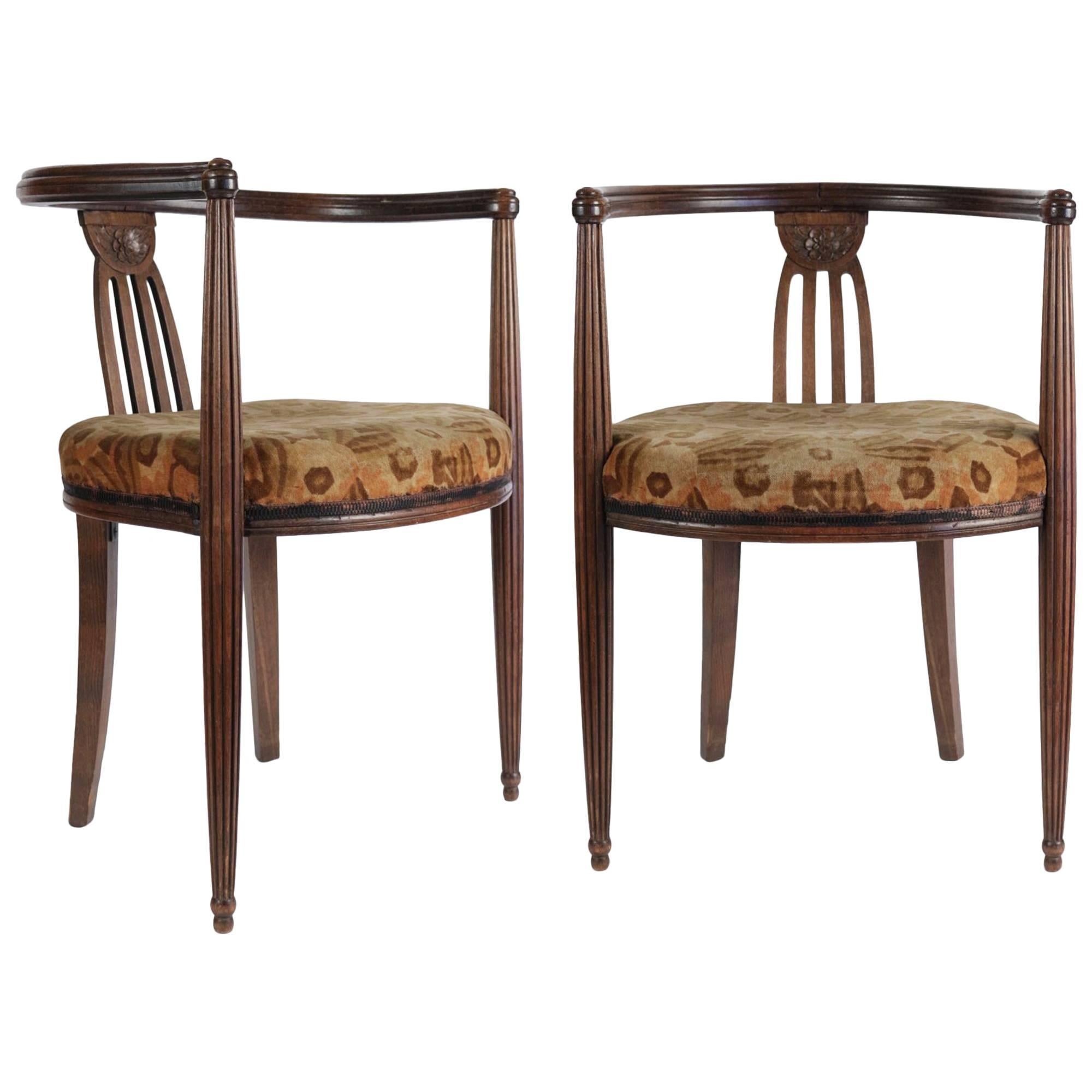 Nice Pair of Art Deco Armchairs, 1930s, French For Sale